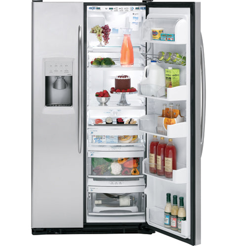 GE Profile Counter-Depth 22.6 Cu. Ft. Stainless Side-by-Side Refrigerator - Stainless with Black Case (PSC23NSTSS)