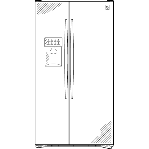 GE Profile Counter-Depth 22.6 Cu. Ft. Stainless Side-by-Side Refrigerator - Stainless with Black Case (PSC23NSTSS)