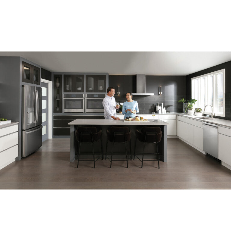 GE Profile 22.1 Cu. Ft. Counter-Depth Fingerprint Resistant French-Door Refrigerator with Hands-Free AutoFill - Fingerprint Resistant Stainless Steel (PYE22KYNFS)