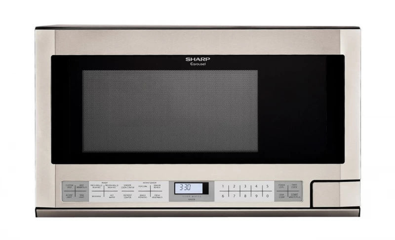 Sharp 1.5 cu. ft. 1100W Over-the-Counter Carousel Microwave Oven - Stainless Steel (R1214TY)