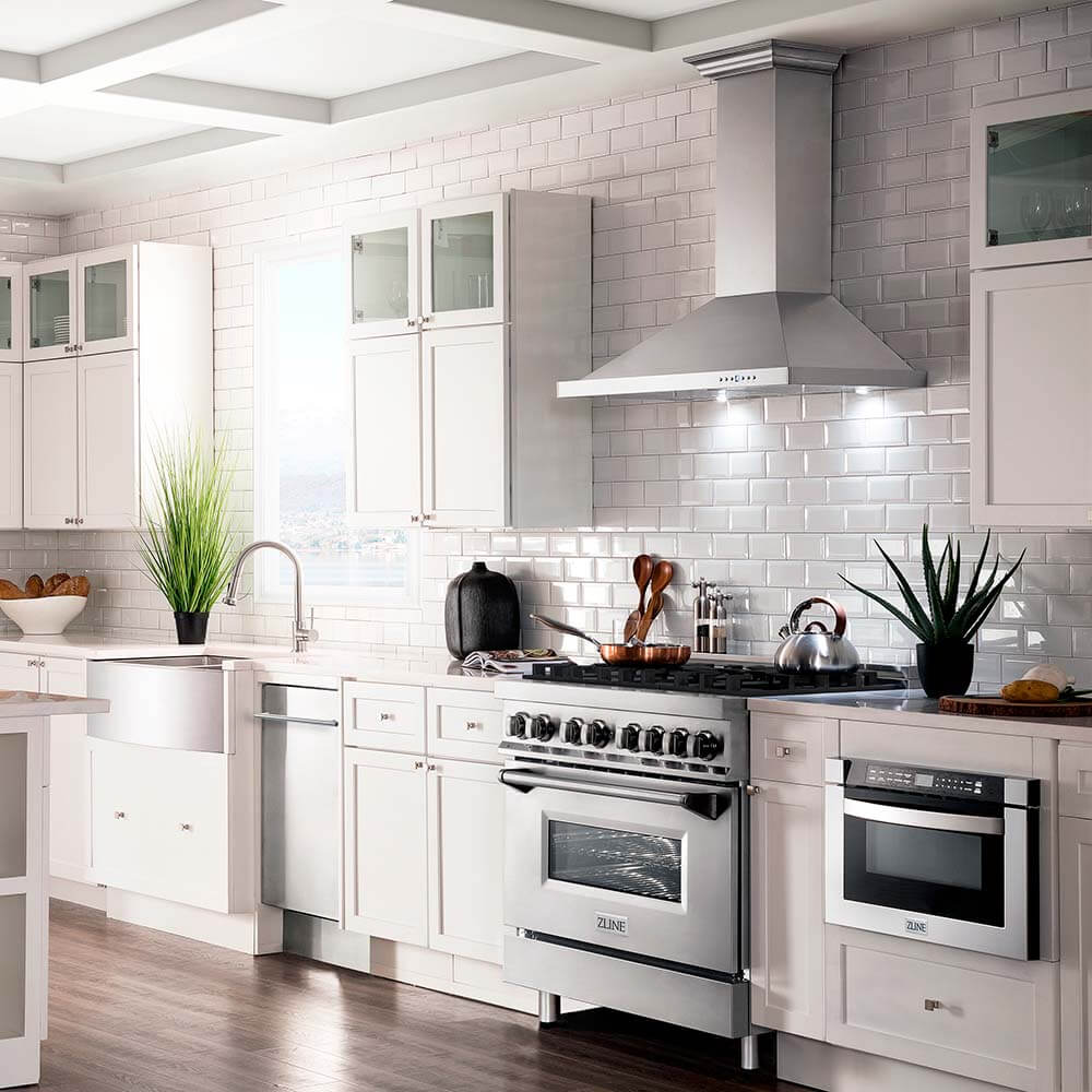 ZLINE 36" 4.6 cu. ft. Dual Fuel Range with Gas Stove and Electric Oven - Stainless Steel (RA36)