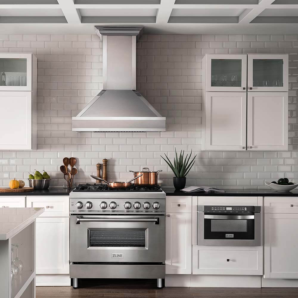 ZLINE 36" 4.6 cu. ft. Dual Fuel Range with Gas Stove and Electric Oven - Stainless Steel (RA36)