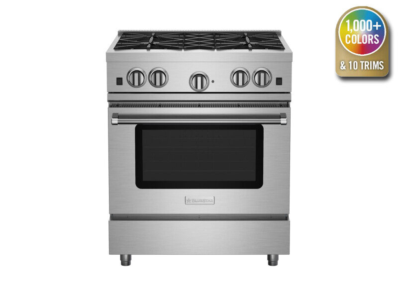 BLUESTAR 30″ Culinary Series (RCS) Open Burner Range - Stainless Steel (RCS304BV2)