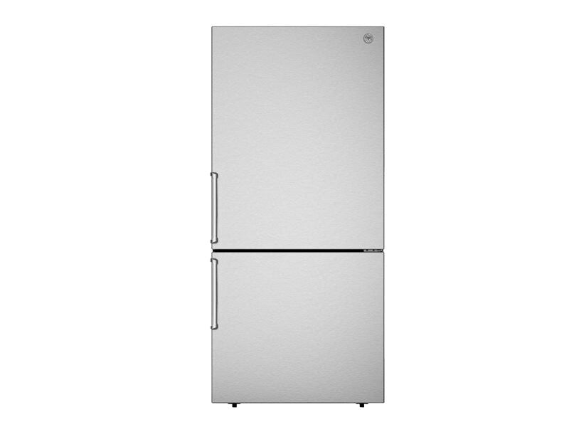 BERTAZZONI 31 inch Freestanding Bottom Mount Refrigerator with automatic icemaker Stainless Steel -  (REF31BMFIX)