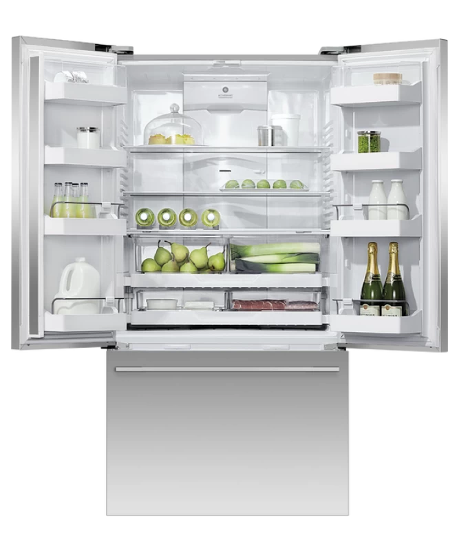Fisher Paykel Freestanding French Door Refrigerator Freezer, 36", 20.1 cu ft, Ice & Water - Stainless Steel (RF201ADUSX5N)