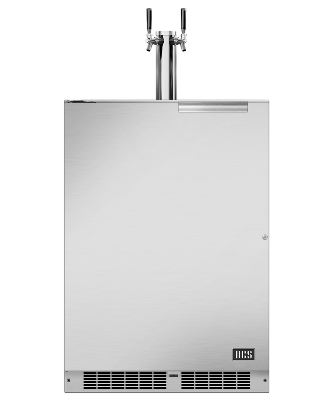 DCS 24" Dual Tap Outdoor Beer Dispenser, Left Hinge - Stainless Steel (RF24BTL2)