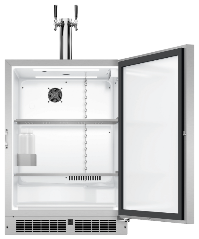 DCS 24" Dual Tap Outdoor Beer Dispenser, Right Hinge - Stainless Steel (RF24BTR2)