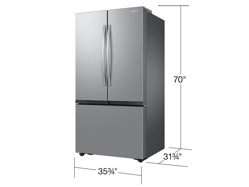 SAMSUNG 27 cu. ft. Mega Capacity Counter Depth 3-Door French Door Refrigerator with Dual Auto Ice Maker in Stainless Steel - Other (RF27CG5100SRAA)