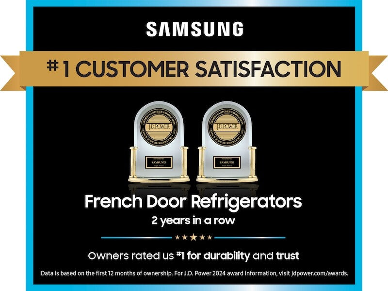 Samsung 26 cu. ft. Mega Capacity Counter Depth 3-Door French Door Refrigerator with External Water and Ice Dispenser in Stainless Steel - Stainless Steel (RF27CG5B10SRAA)