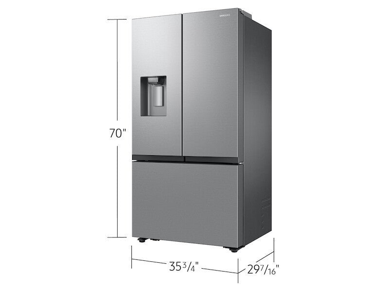 Samsung 26 cu. ft. Mega Capacity Counter Depth 3-Door French Door Refrigerator with External Water and Ice Dispenser in Stainless Steel - Stainless Steel (RF27CG5B10SRAA)