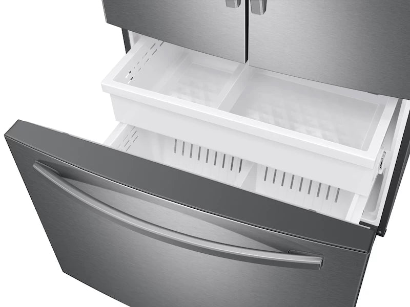 Samsung 27 cu. ft. Large Capacity 3-Door French Door Refrigerator with External Water & Ice Dispenser - Stainless Steel (RF27T5201SR)