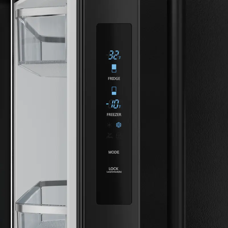 THOR KITCHEN 30 Inch 17.5 Cu Ft French Door Counter Depth Refrigerator With Ice Maker In Black Gordon Ramsay Series - Black (RF3017FFD00)