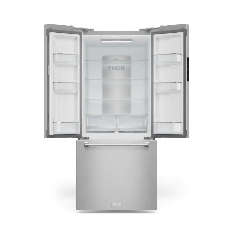 THOR KITCHEN 30 Inch 17.5 Cu Ft French Door Counter Depth Refrigerator With Ice Maker In Stainless Steel Gordon Ramsay Series - Stainless Steel (RF3017FFD99)