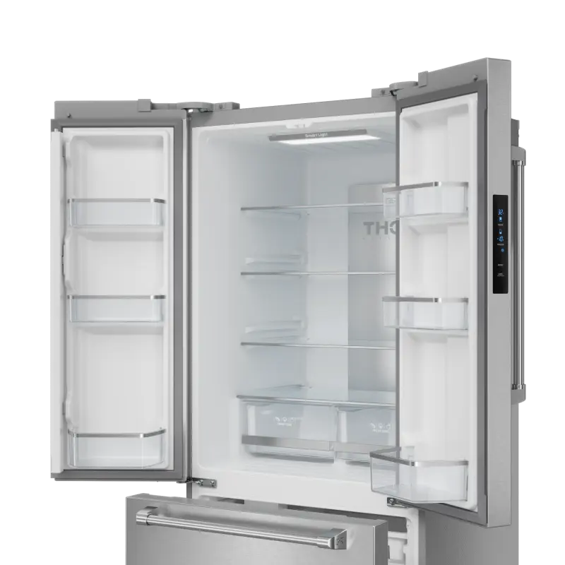 THOR KITCHEN 30 Inch 17.5 Cu Ft French Door Counter Depth Refrigerator With Ice Maker In Stainless Steel Gordon Ramsay Series - Stainless Steel (RF3017FFD99)