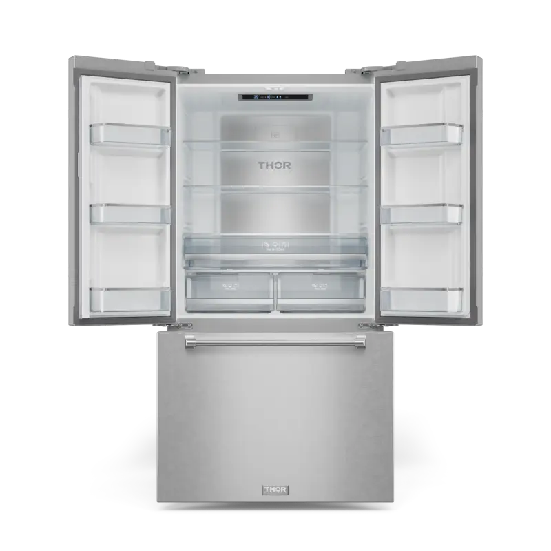 THOR KITCHEN 36 Inch 20.3 Cu Ft French Door Counter Depth Refrigerator With Ice Maker In Stainless Steel Gordon Ramsay Series - Stainless Steel (RF3621CTD99)