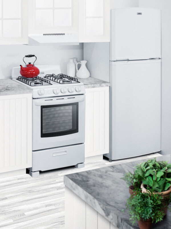 SUMMIT 24" Wide Gas Range - White (RG244WS)