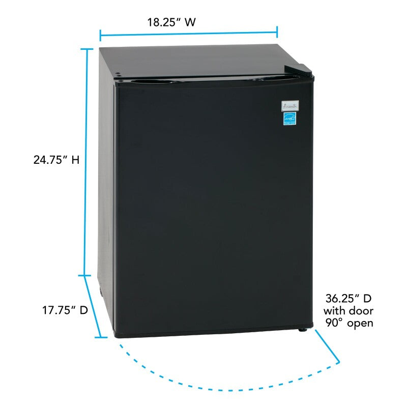 AVANTI Avanti 2.4 cu. ft. Compact Refrigerator - Black (RM24T1B)