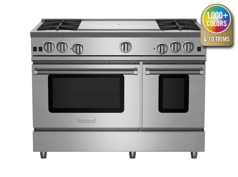 BLUESTAR 48″ Nova (RNB) Series Range with 24″ French Top - Stainless Steel (RNB484FTBV2)