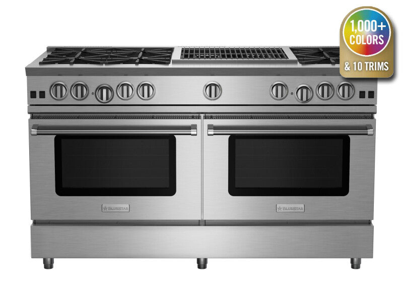 BlueStar 60″ Nova (RNB) Range with 24″ Charbroiler - Stainless Steel (RNB606CBV2)