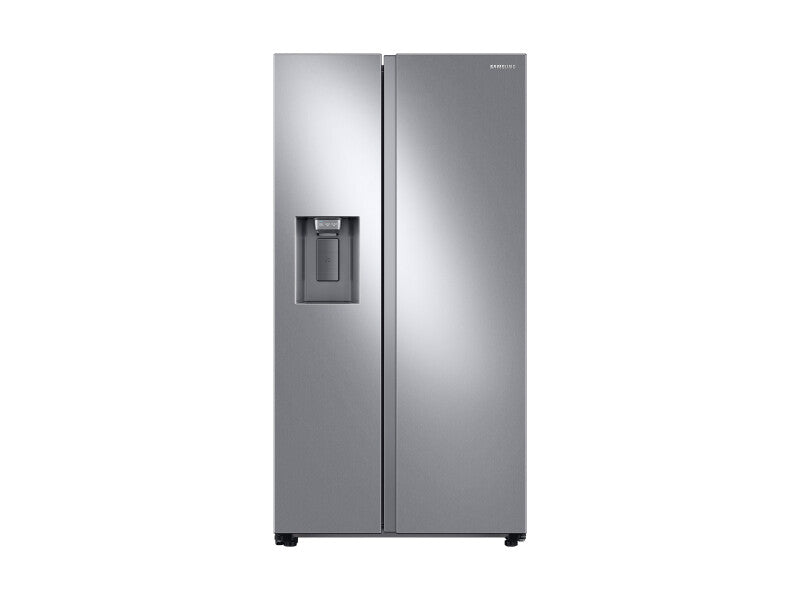 Samsung 27.4 cu. ft. Large Capacity Side-by-Side Refrigerator in Stainless Steel - Fingerprint Resistant Stainless Steel (RS27T5200SRAA)