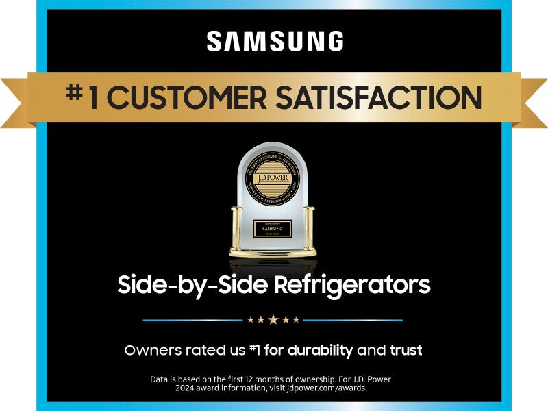 Samsung 27.4 cu. ft. Large Capacity Side-by-Side Refrigerator in Stainless Steel - Fingerprint Resistant Stainless Steel (RS27T5200SRAA)