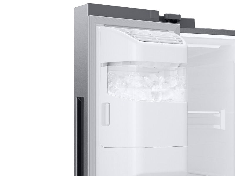 Samsung 27.4 cu. ft. Large Capacity Side-by-Side Refrigerator in Stainless Steel - Fingerprint Resistant Stainless Steel (RS27T5200SRAA)
