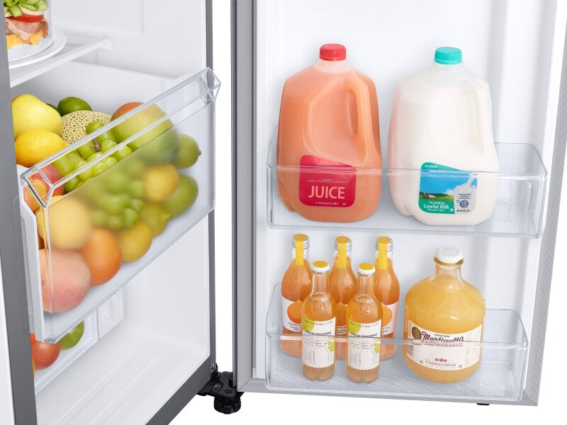 Samsung 27.4 cu. ft. Large Capacity Side-by-Side Refrigerator in Stainless Steel - Fingerprint Resistant Stainless Steel (RS27T5200SRAA)