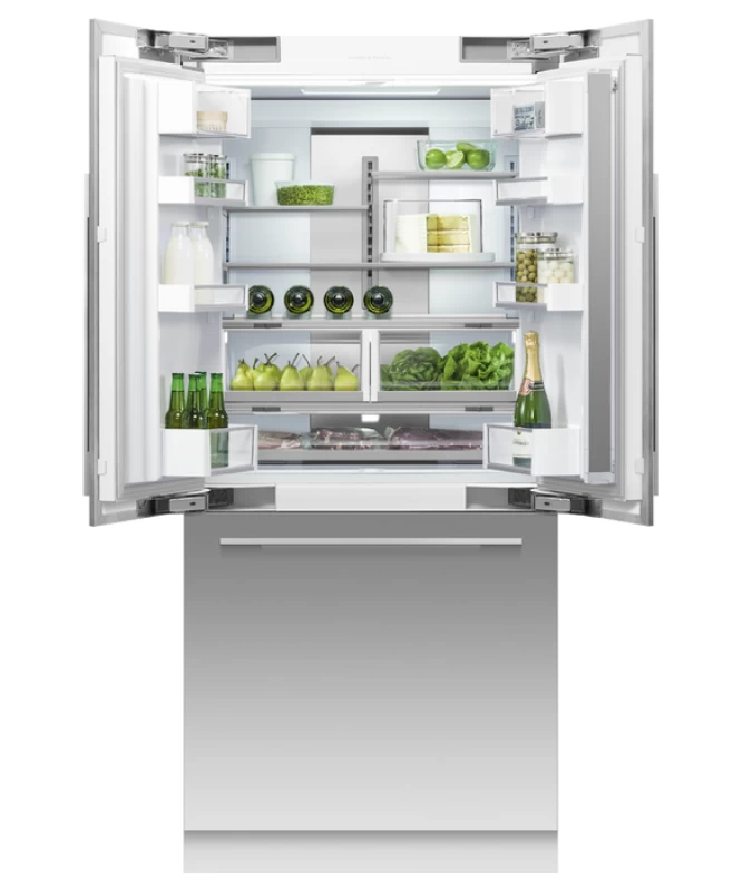 Fisher Paykel Integrated French Door Refrigerator Freezer, 36", Ice & Water - Stainless Steel (RS36A80U1N)