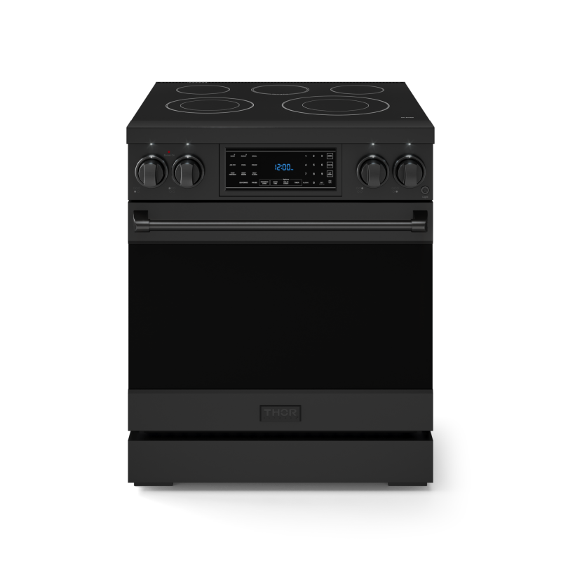 Thor Kitchen 30 Inch Professional Range With Tilt Panel Touch Control Gordon Ramsay Series - Black (RSE30B)