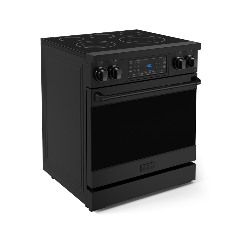 Thor Kitchen 30 Inch Professional Range With Tilt Panel Touch Control Gordon Ramsay Series - Black (RSE30B)