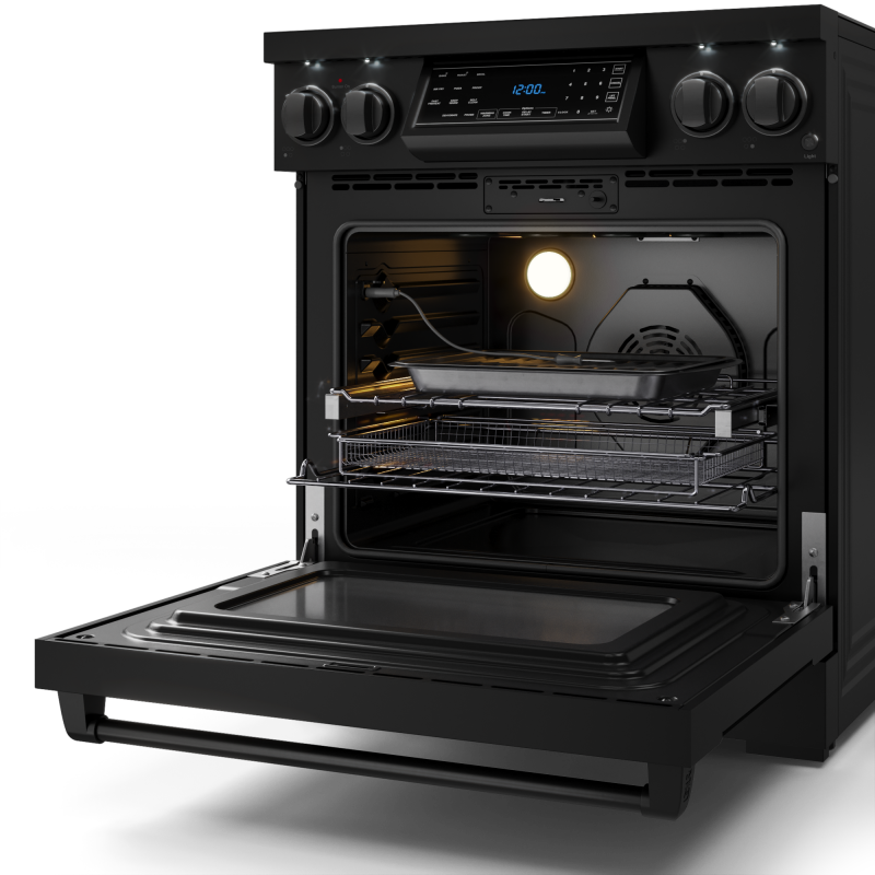 Thor Kitchen 30 Inch Professional Range With Tilt Panel Touch Control Gordon Ramsay Series - Black (RSE30B)