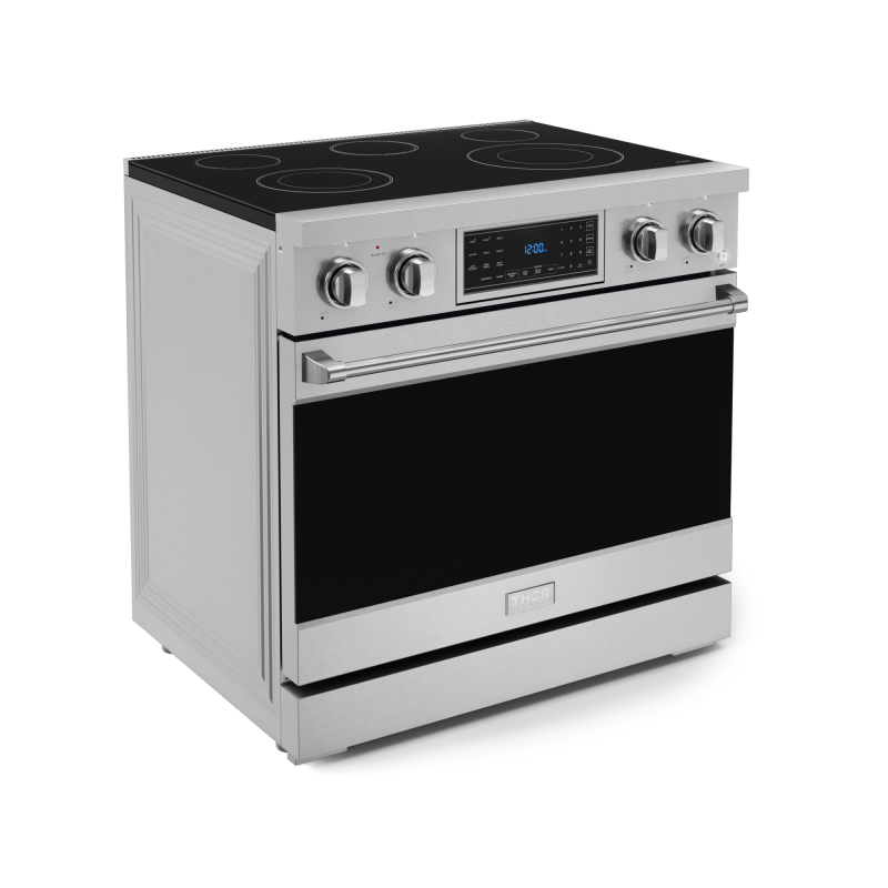 THOR KITCHEN 36 Inch Professional Electric Range With Tilt Panel Touch Control In Stainless Steel Gordon Ramsay Series - Stainless Steel (RSE36)