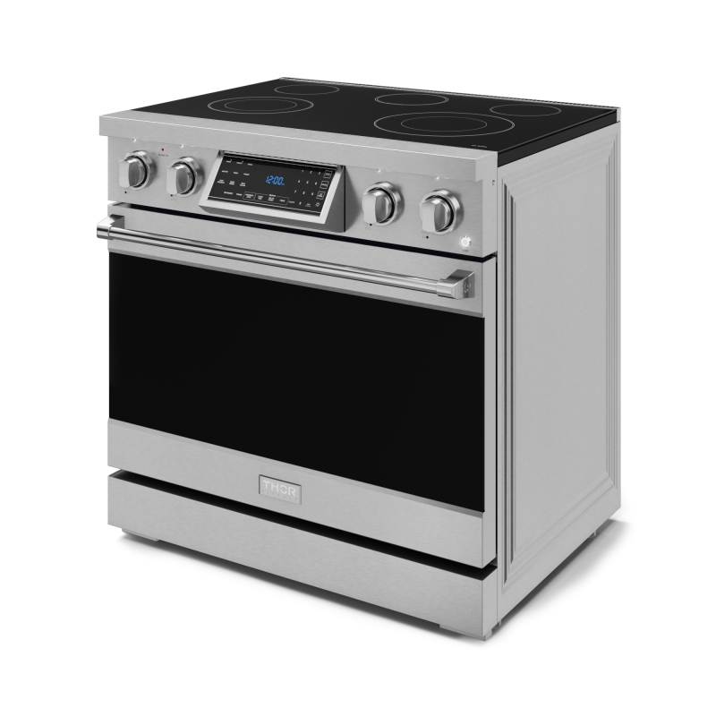 Thor Kitchen 36 Inch Professional Electric Range With Tilt Panel Touch Control In Stainless Steel Gordon Ramsay Series - Stainless Steel (RSE36)