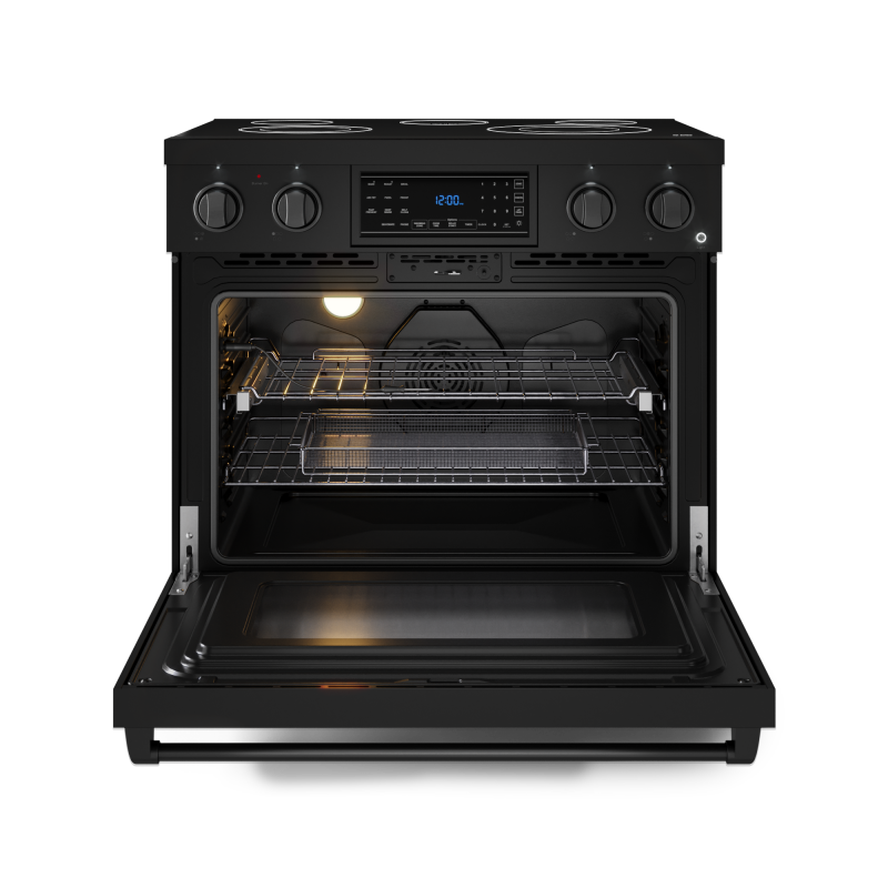 THOR KITCHEN 36 Inch Professional Electric Range With Tilt Panel Touch Control In Black Gordon Ramsay Series - Black (RSE36B)
