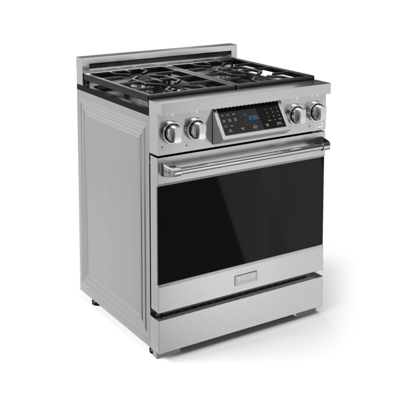 THOR KITCHEN 30 Inch Professional Gas Range With Tilt Panel Touch Control In Stainless Steel Gordon Ramsay Series - Stainless Steel (RSG30)