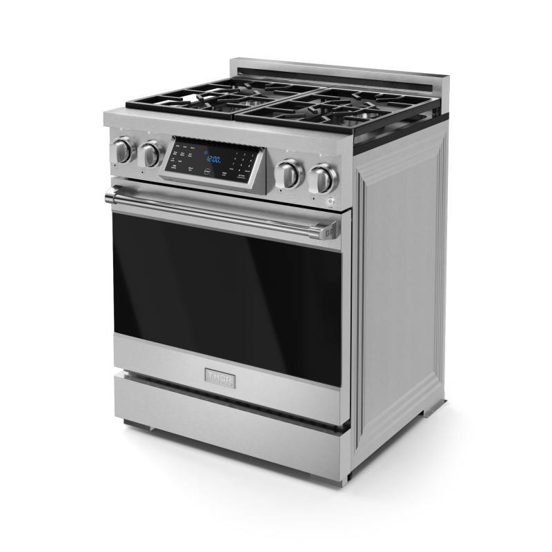 Thor Kitchen 30 Inch Professional Gas Range With Tilt Panel Touch Control In Stainless Steel Gordon Ramsay Series - Stainless Steel (RSG30)