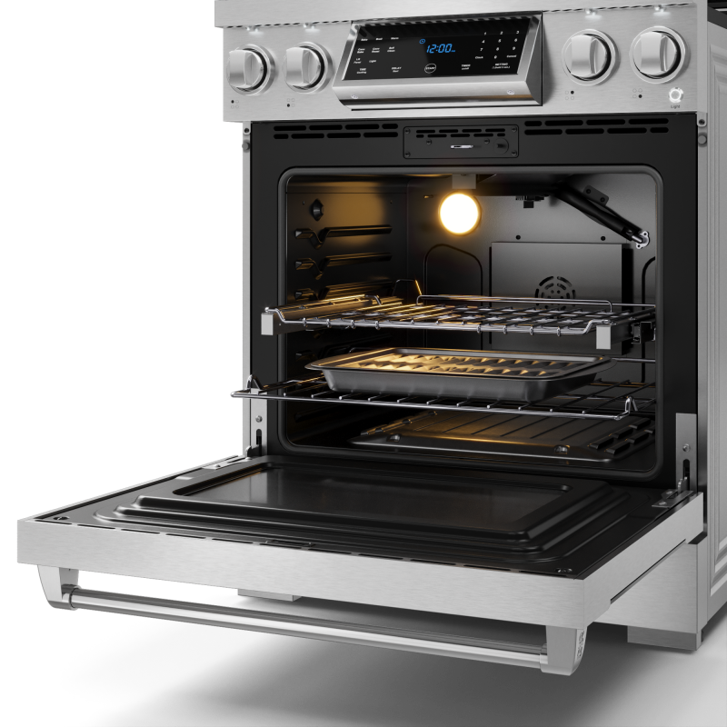 THOR KITCHEN 30 Inch Professional Gas Range With Tilt Panel Touch Control In Stainless Steel Gordon Ramsay Series - Stainless Steel (RSG30)