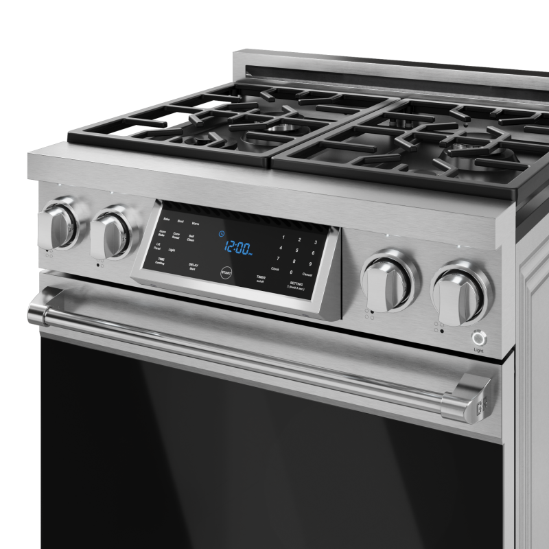 THOR KITCHEN 30 Inch Professional Gas Range With Tilt Panel Touch Control In Stainless Steel Gordon Ramsay Series - Stainless Steel (RSG30)