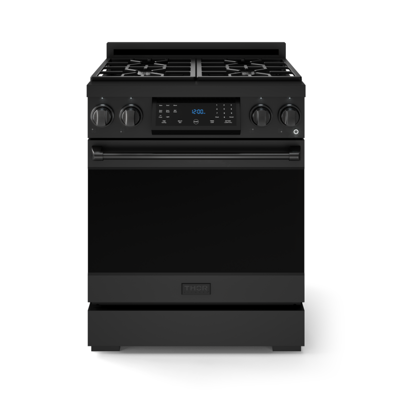 Thor Kitchen 30 Inch Professional Lp Range With Tilt Panel Touch Control In Matte Black Gordon Ramsay Series - Black (RSG30BLP)