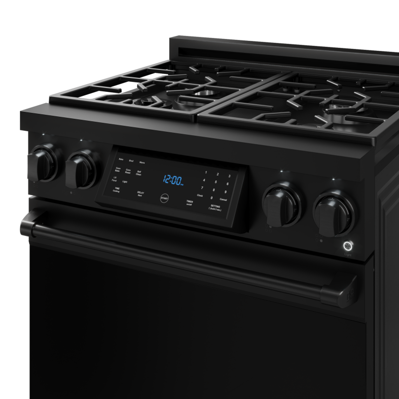 Thor Kitchen 30 Inch Professional Lp Range With Tilt Panel Touch Control In Matte Black Gordon Ramsay Series - Black (RSG30BLP)
