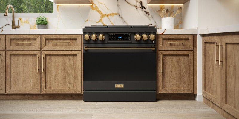 Thor Kitchen 30 Inch Professional Lp Range With Tilt Panel Touch Control In Matte Black Gordon Ramsay Series - Black (RSG30BLP)