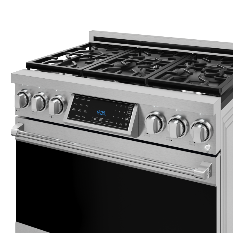 THOR KITCHEN 36 Inch Professional Gas Range With Tilt Panel Touch Control In Stainless Steel Gordon Ramsay Series - Stainless Steel (RSG36)