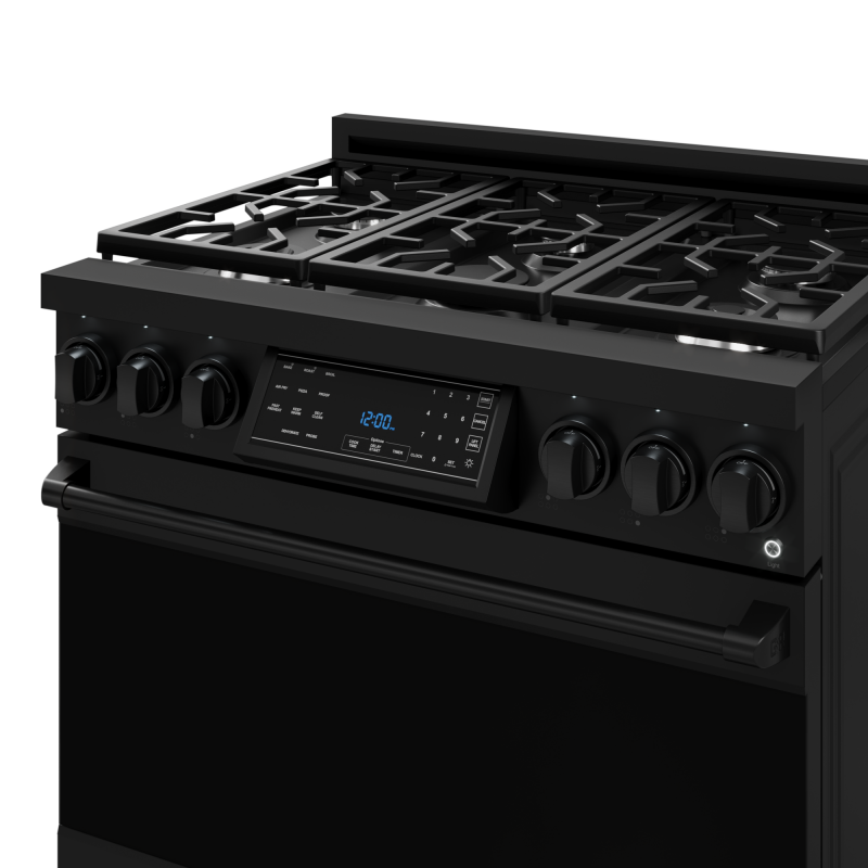 Thor Kitchen 36 Inch Professional Lp Range With Tilt Panel Touch Control In Black Gordon Ramsay Series - Black (RSG36BLP)