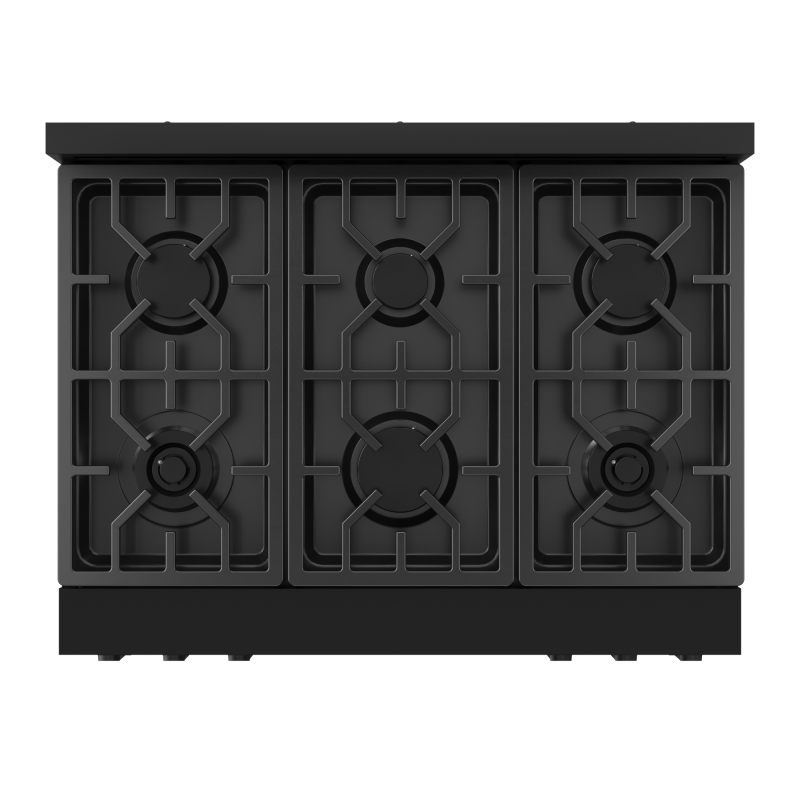 THOR KITCHEN 36 Inch Professional Lp Range With Tilt Panel Touch Control In Black Gordon Ramsay Series - Black (RSG36BLP)