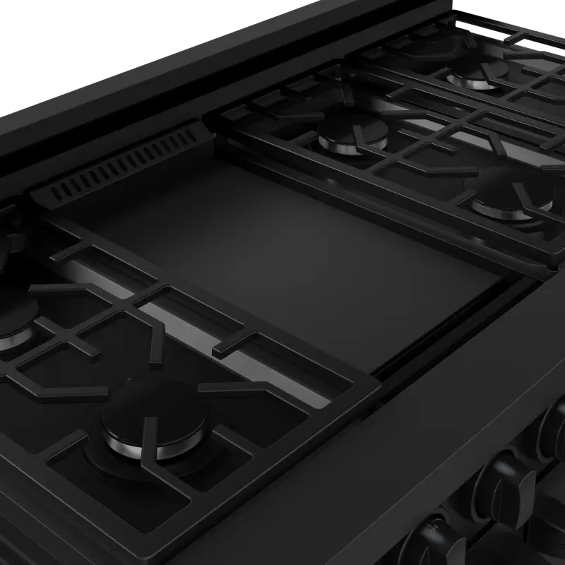 THOR KITCHEN 48 Inch Professional Gas Range With Pro-style Knobs In Black Gordon Ramsay Series - Black (RSG48EB)