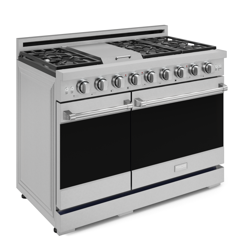 THOR KITCHEN 48 Inch Professional Lp Range With Pro-style Knobs In Stainless Steel Gordon Ramsay Series - Stainless Steel (RSG48ELP)