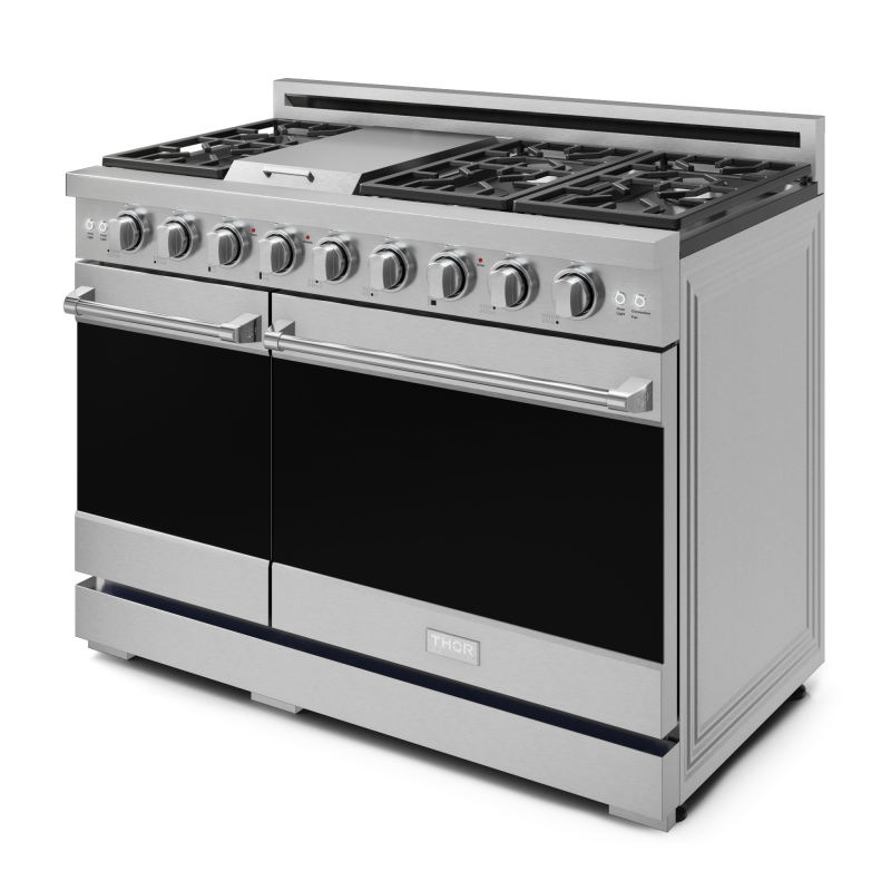 THOR KITCHEN 48 Inch Professional Lp Range With Pro-style Knobs In Stainless Steel Gordon Ramsay Series - Stainless Steel (RSG48ELP)