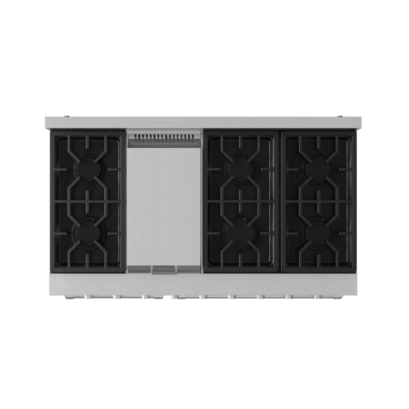 THOR KITCHEN 48 Inch Professional Lp Range With Pro-style Knobs In Stainless Steel Gordon Ramsay Series - Stainless Steel (RSG48ELP)