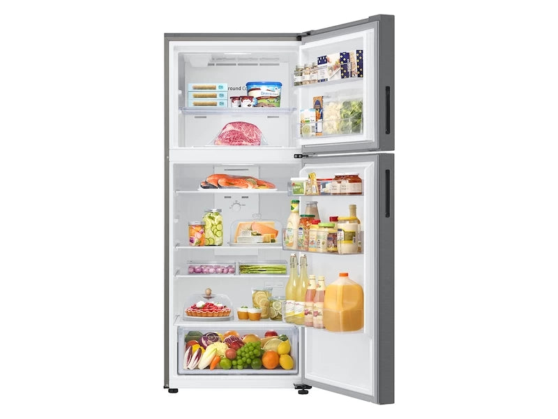 SAMSUNG 27.7-Inch 15.6 cu. ft. Top Freezer Refrigerator with All-Around Cooling in Stainless Steel - Stainless Steel (RT16A6195SR)