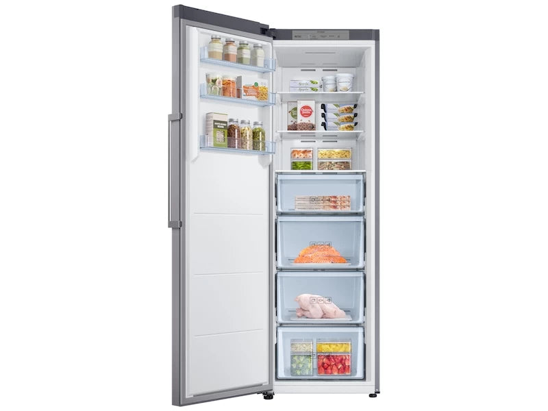 Samsung 11.4 cu. ft. Convertible Upright Freezer Refrigerator with Drawers in Stainless Look - Stainless Look (RZ11M7074SA)